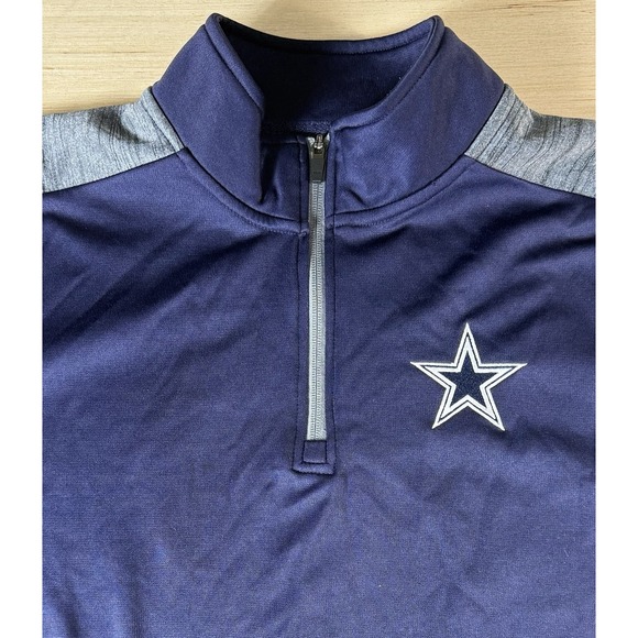 Dallas Cowboys 1/4 Zip Men's XL  DriFit Sideline Jacket Long Sleeve Blue - Picture 1 of 5